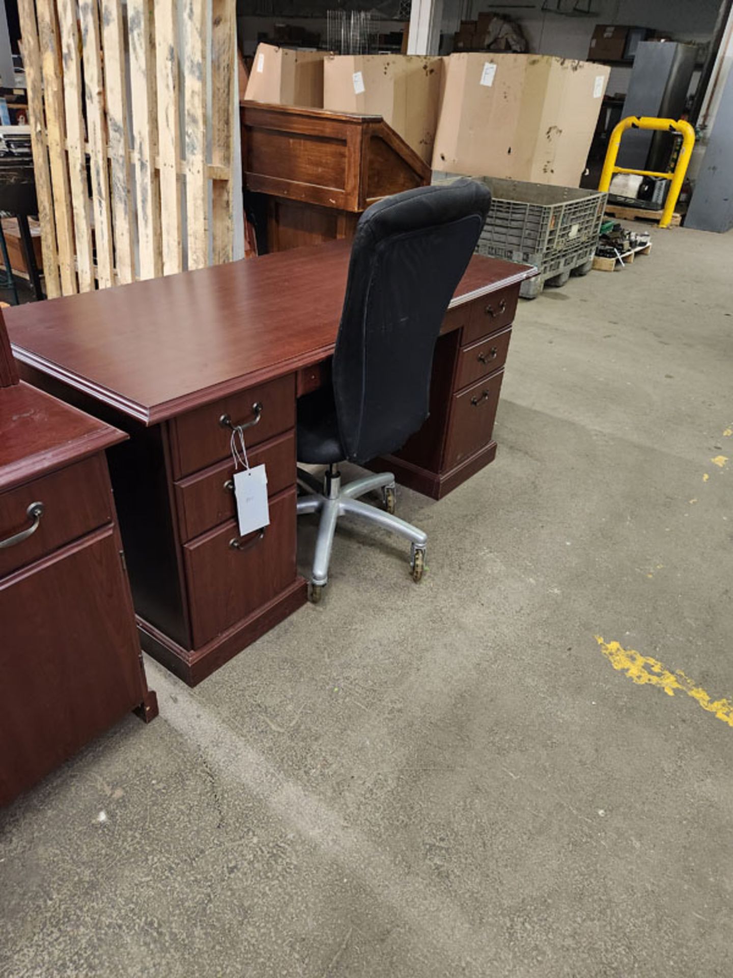 DESK WITH OFFICE CHAIR 66" X 29-1/2" X 31" - Image 3 of 5