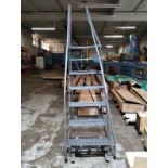 COTTERMAN PORTABLE 7 STEP LADDER - AS IS - BENT TOP HANDRAIL -- Lot located at second location