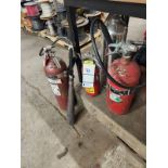 LOT OF 4 ASSORTED FIRE EXTINGUISHERS