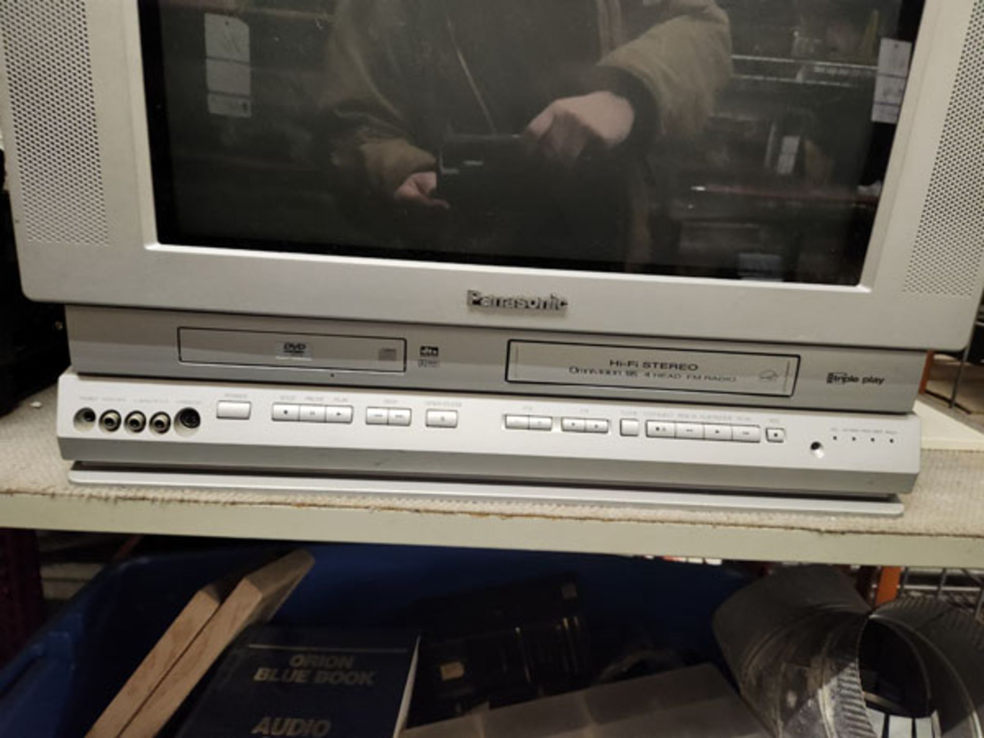 PANASONIC TRIPLE PLAY VHS, DVD PLAYER, AND TV COMBO - Image 3 of 3