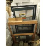 LOT OF 2 ASSORTED WINDOWS - 41"x33.5" AND 56.5"x29.5"