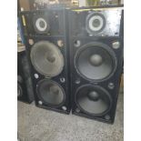 SET OF 2 SEQUENCE MODEL: SAP-221 SPEAKERS - 25"x20"x61" TOTAL DDIMENSIONS DUAL 21" GAINT WOOFERS