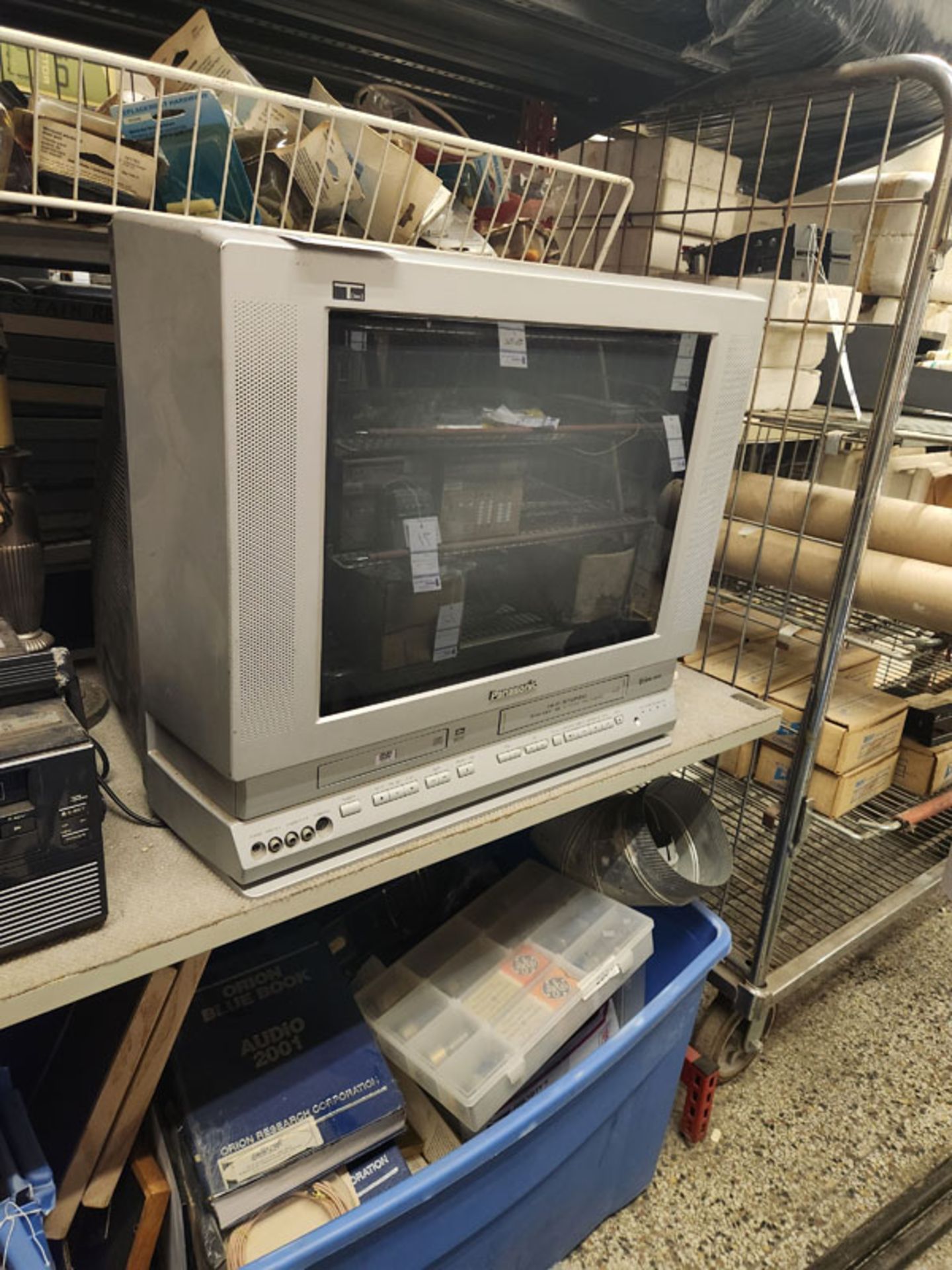 PANASONIC TRIPLE PLAY VHS, DVD PLAYER, AND TV COMBO