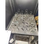 LOT OF METAL CONDIMENT CADDY - RESTAURANT STYLE