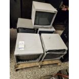 5 SONY TRINITRON CRT COLOR VIDEO MONITORS FOR PARTS - ALL WORKING BEFORE TABLE COLLAPSED AND THEY AL