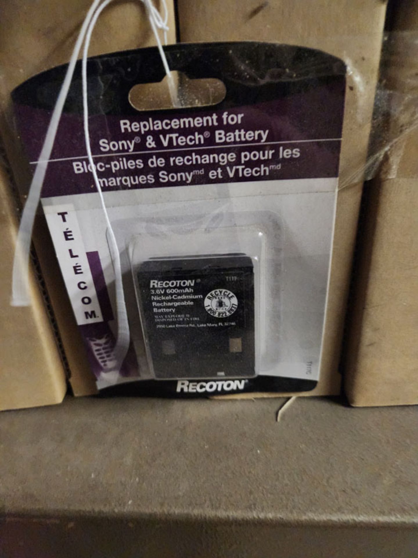 4 BOXES OF RECOTON REPLACEMENT BATTERY T117C FOR SONY AND VTECH - Image 2 of 2