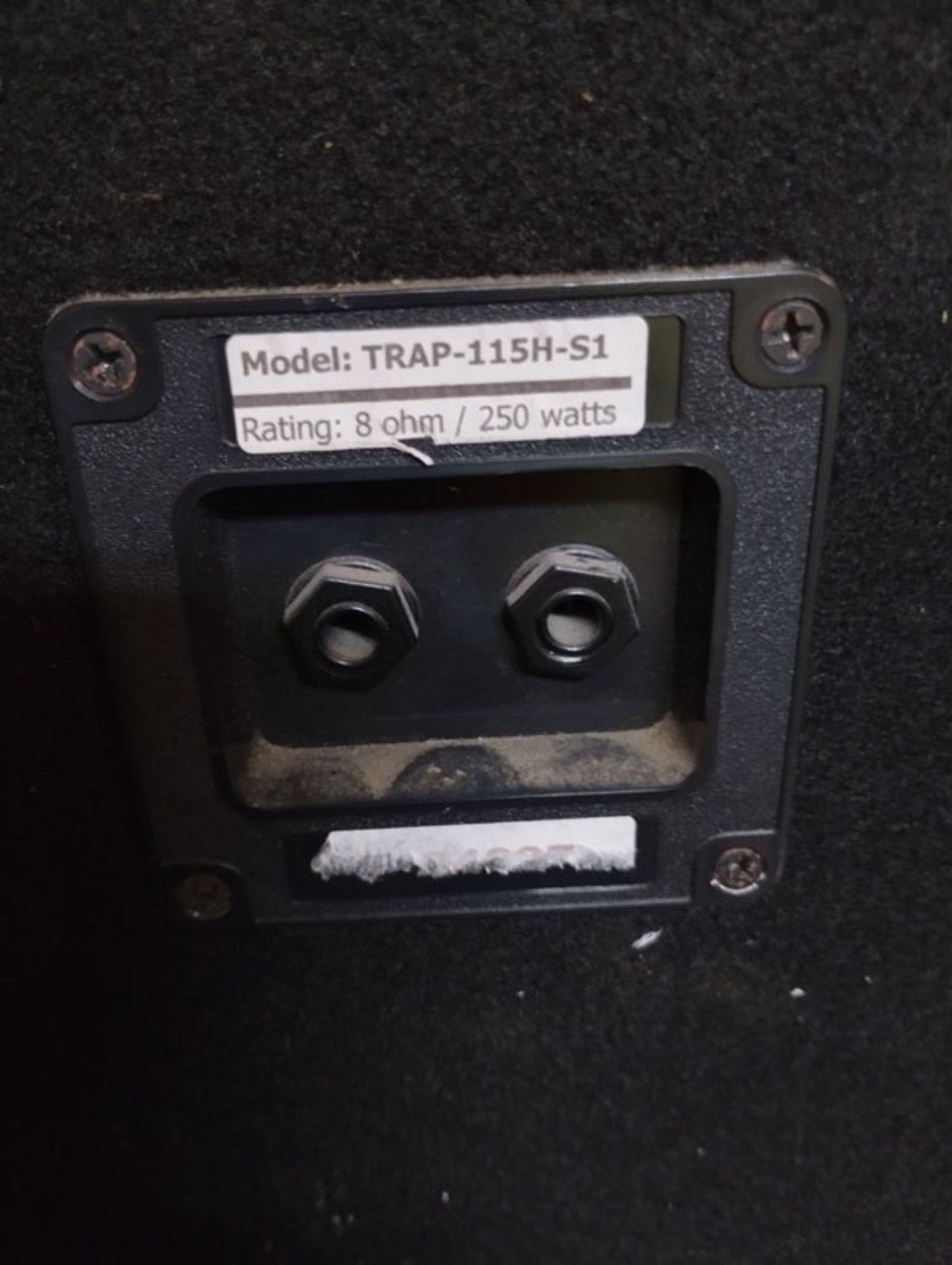 SET OF (2) 15" SPEAKERS - MODEL TRAP-115H-S1 , 250W (This lot of located at the Grossman warehouse - Image 5 of 8