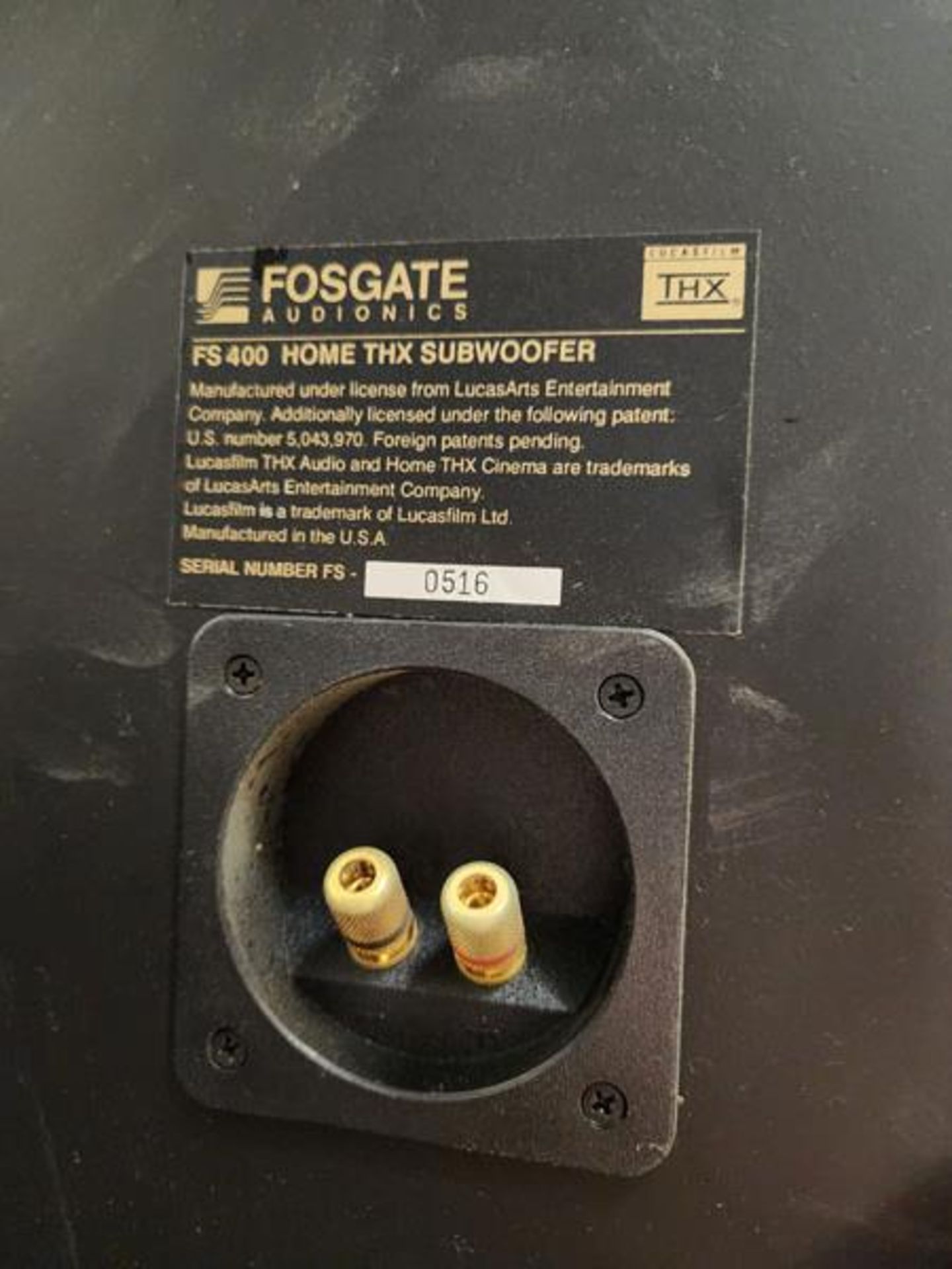 2 FOSGATE AUDIONICS FS400 13 HOME THX SUBWOOFERS - Image 3 of 3