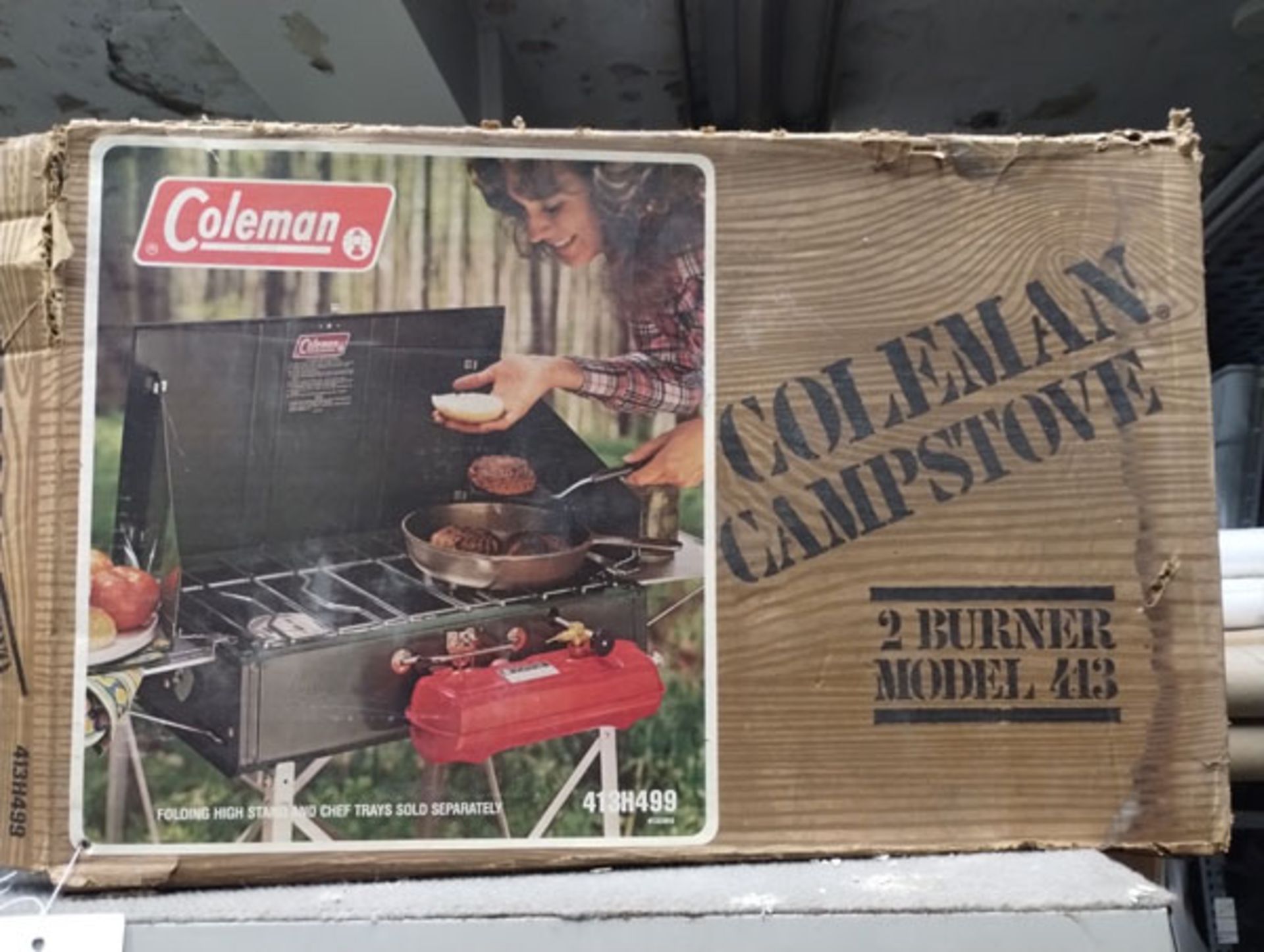 COLEMAN 2 BURNER CAMPING STOVE - MODEL 413