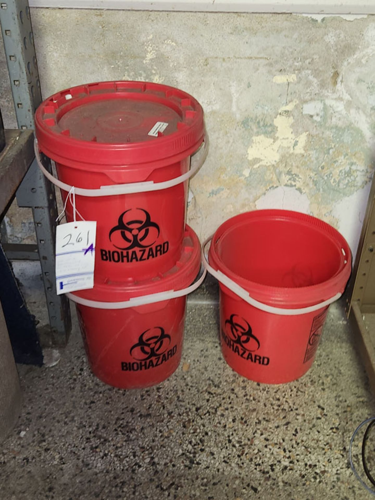 LOT OF 3 BIOHAZARD BUCKETS