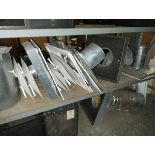 LOT OF ASSORTED DUCT WORK ON SHELF AND UNDER