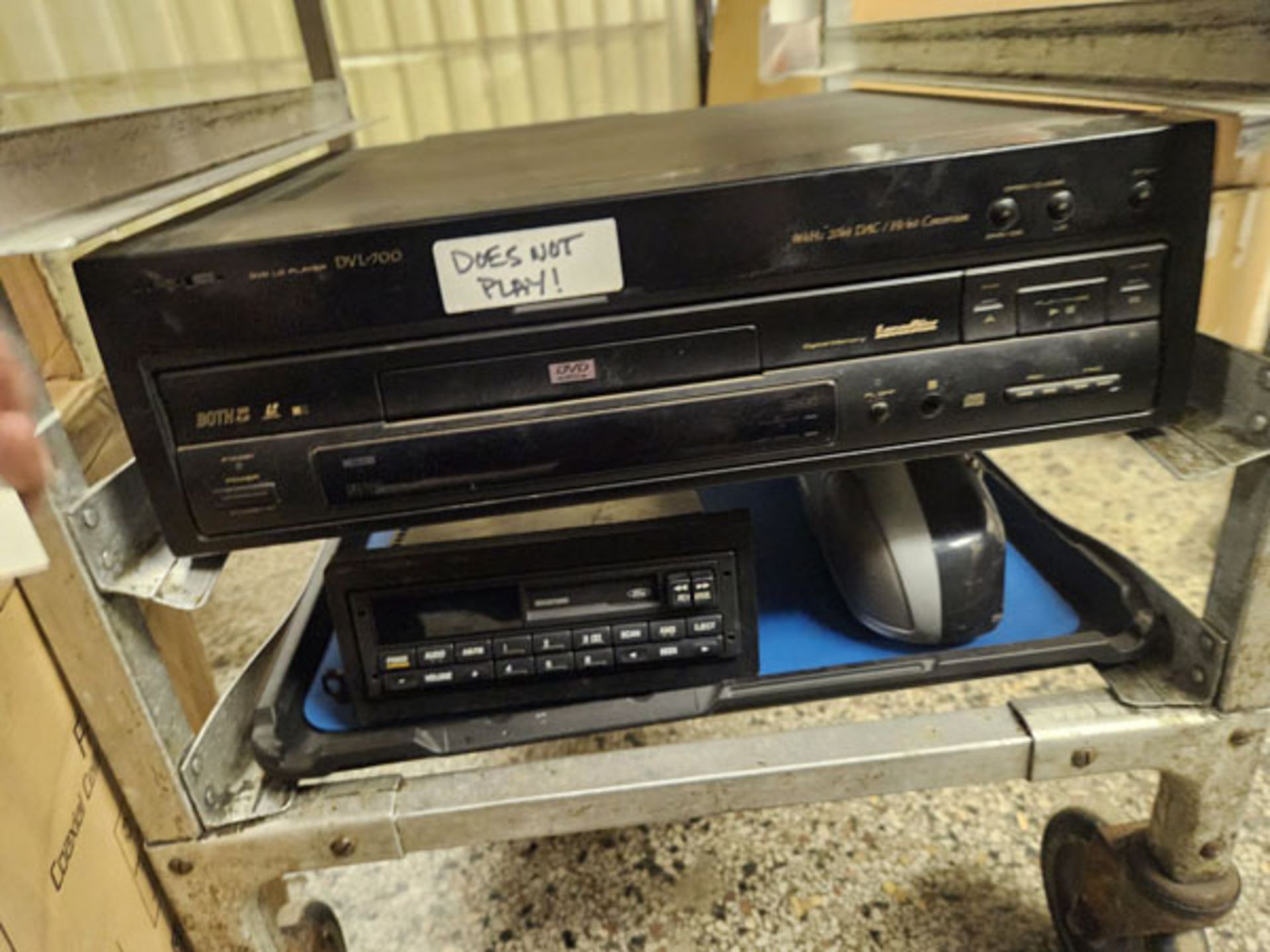 LOT OF 3 ASSORTED ELECTRONICS - DVD PLAYER(HAS A STICKER THAT SAYS DOES NOT PLAY), CAR STEREO CASSET