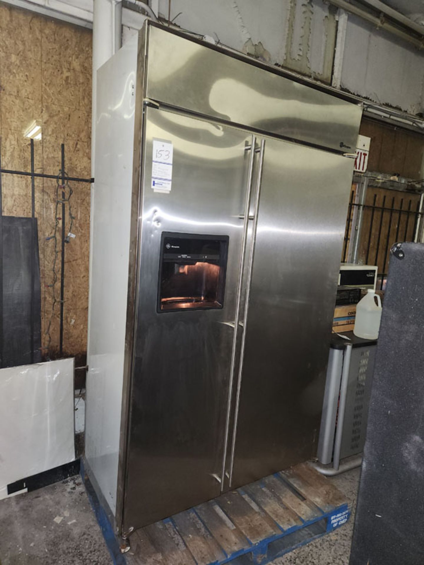 48" GE MONOGRAM Z1SS48DCASS BUILT IN STAINLESS STEEL SIDE BY SIDE REFRIGERATOR.