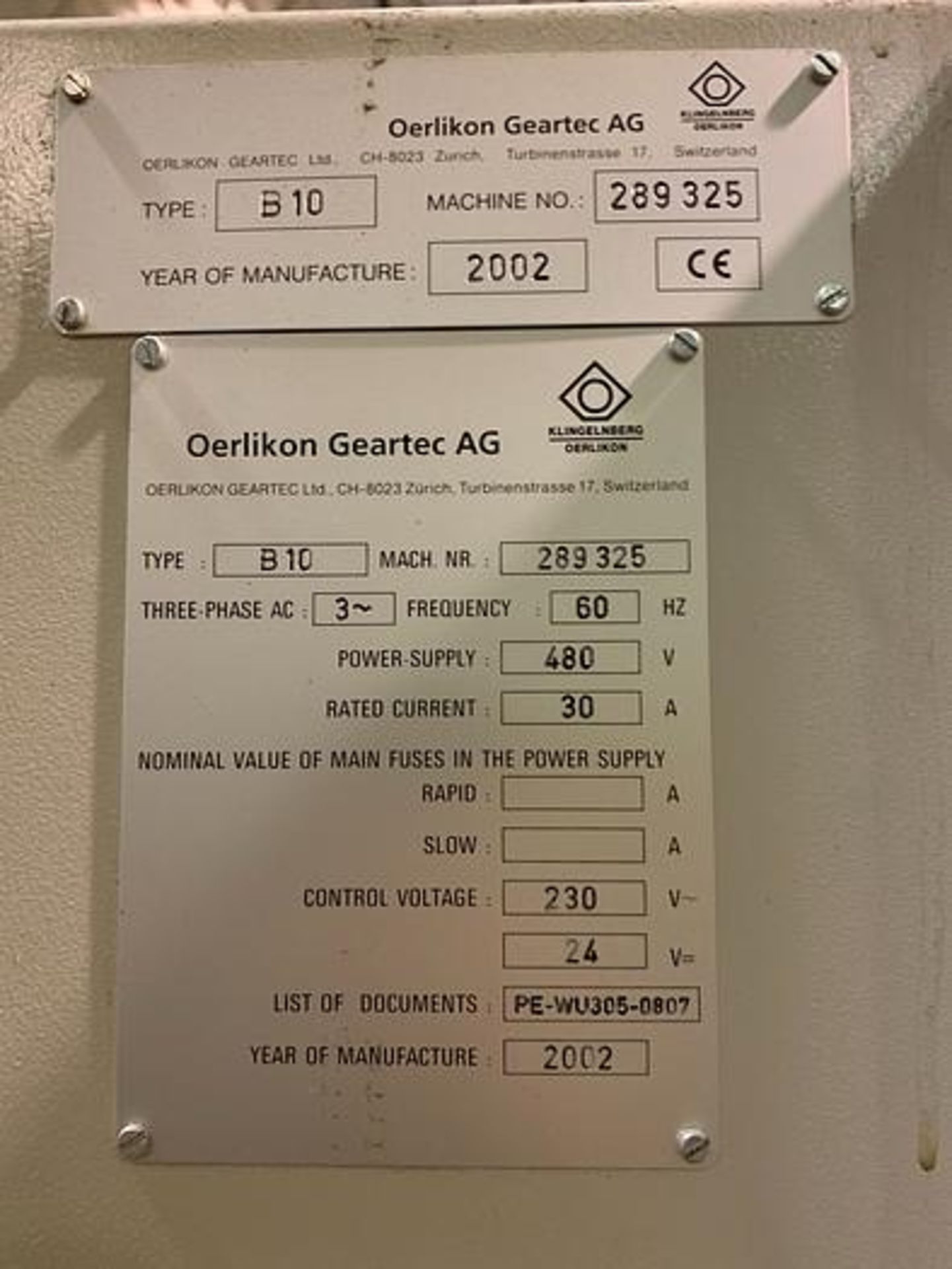 OERLIKON B10 CNC TOOL & CUTTER GRINDER, YEAR 2002, SN 289-325 - Image 10 of 13