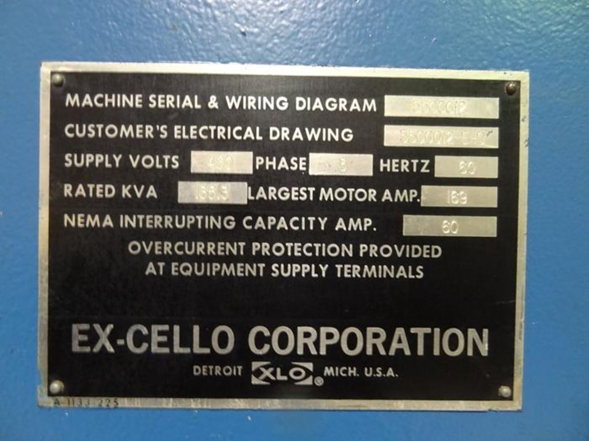 EXCELLO 3251S ROTO FLO 48" SPLINE ROLLER WITH PART SHIFT/SPLIT RACK 48" UNDERARM CENTER SUPPORT - Image 5 of 6