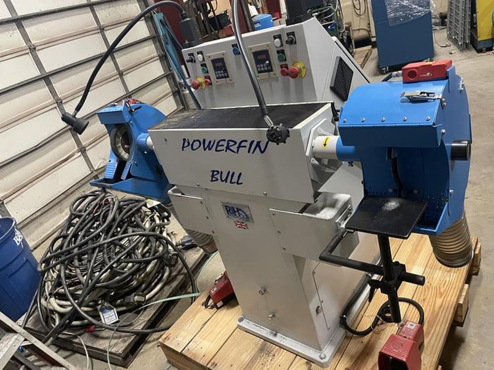 POWERFIN BULL DOUBLE ENDED BUFFING AND POLISHING MACHINE / GRINDER OR CUTOFF, SN 85079 - Image 2 of 11