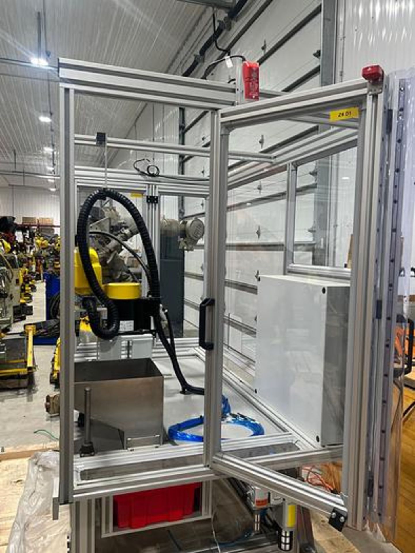 FANUC ROBOT SR6iA ROBOT CELL WITH R30iB PLUS COMPACT CONTROLLER, TEACH PENDANT, CABLES, ENCLOSURE - Image 7 of 7