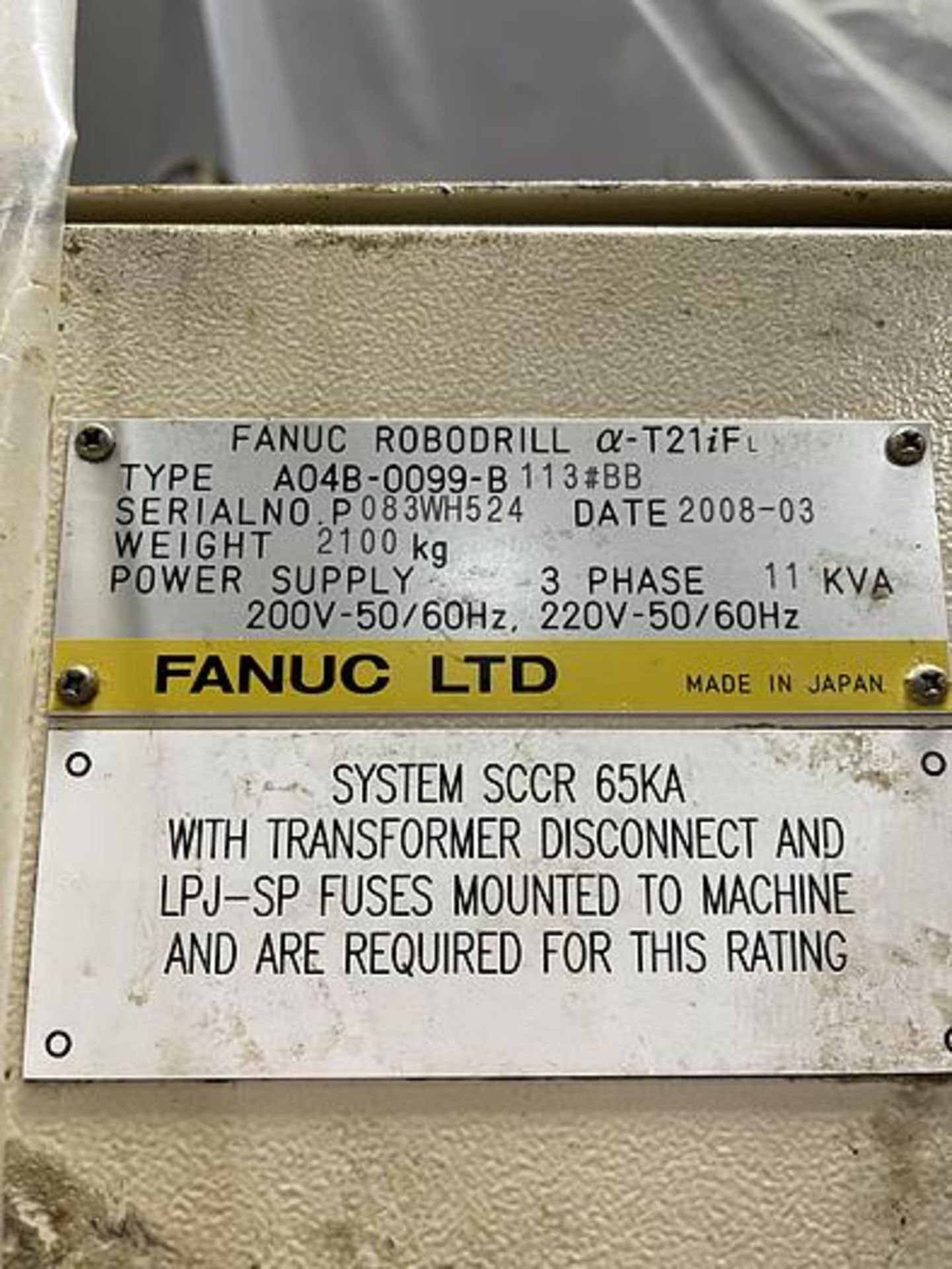 FANUC ROBODRILL T21iF VERTICAL MACHIING CENTER WITH 4TH AXIS TSUDACOMA ROTARY 4TH AXIS ROTARY TABLE - Image 9 of 13