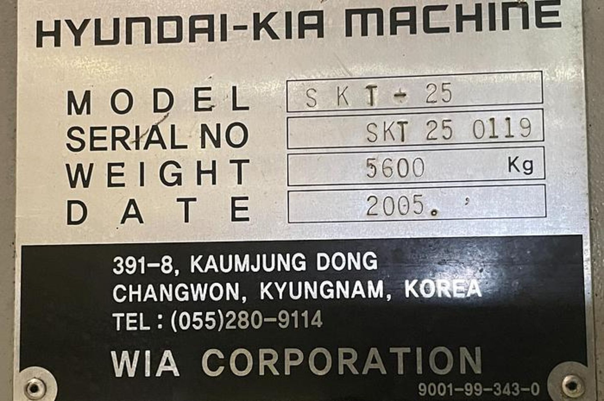 KIA SKT25 CNC TURNING CENTER SN SKT 25 0119 - Image 12 of 15