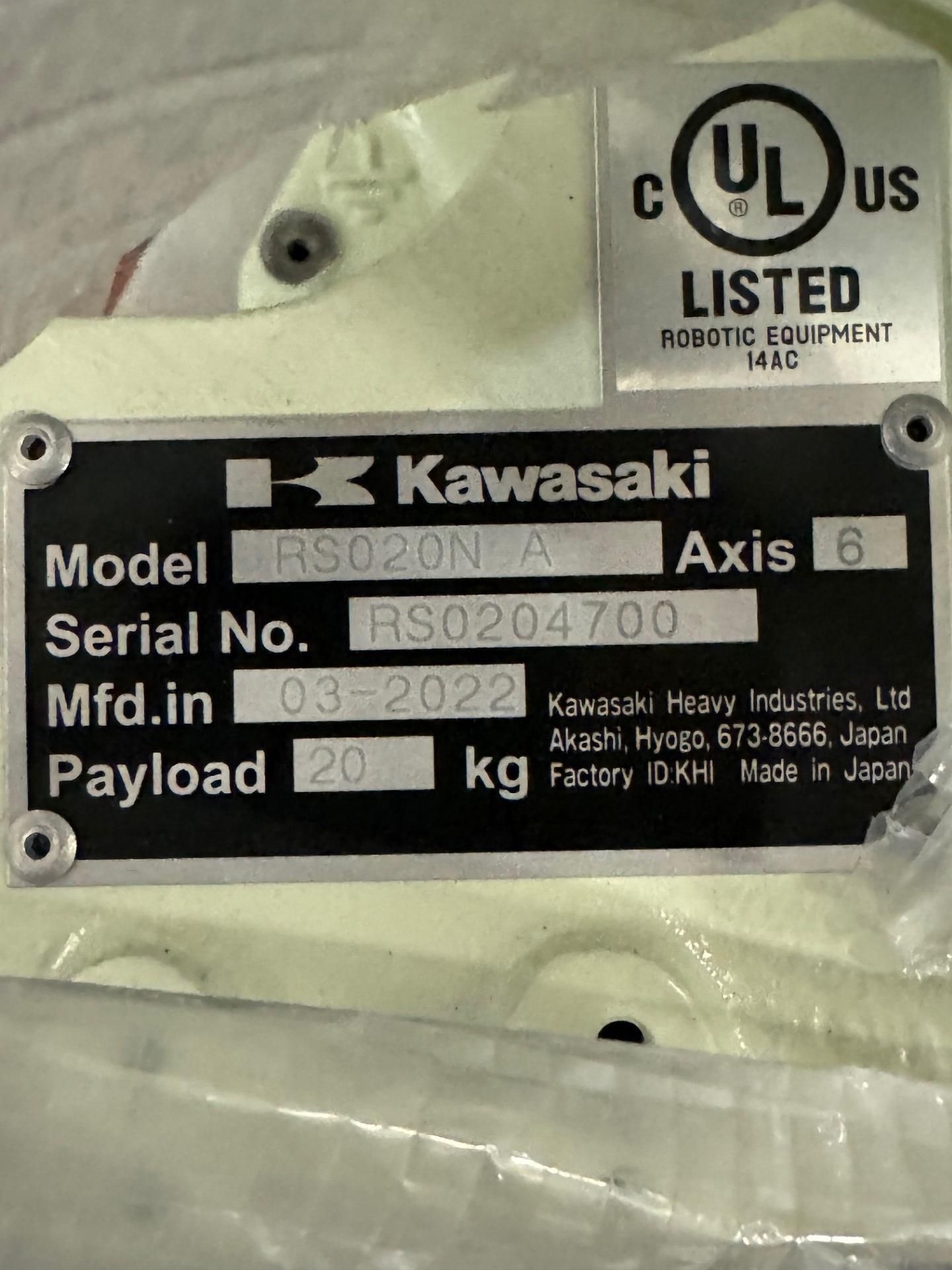 NEW KAWASAKI ROBOT MODEL RS020N, SN 4700, 20KG X 1725MM REACH WITH EO1 CONTROLS, CABLES & TEACH - Image 7 of 7