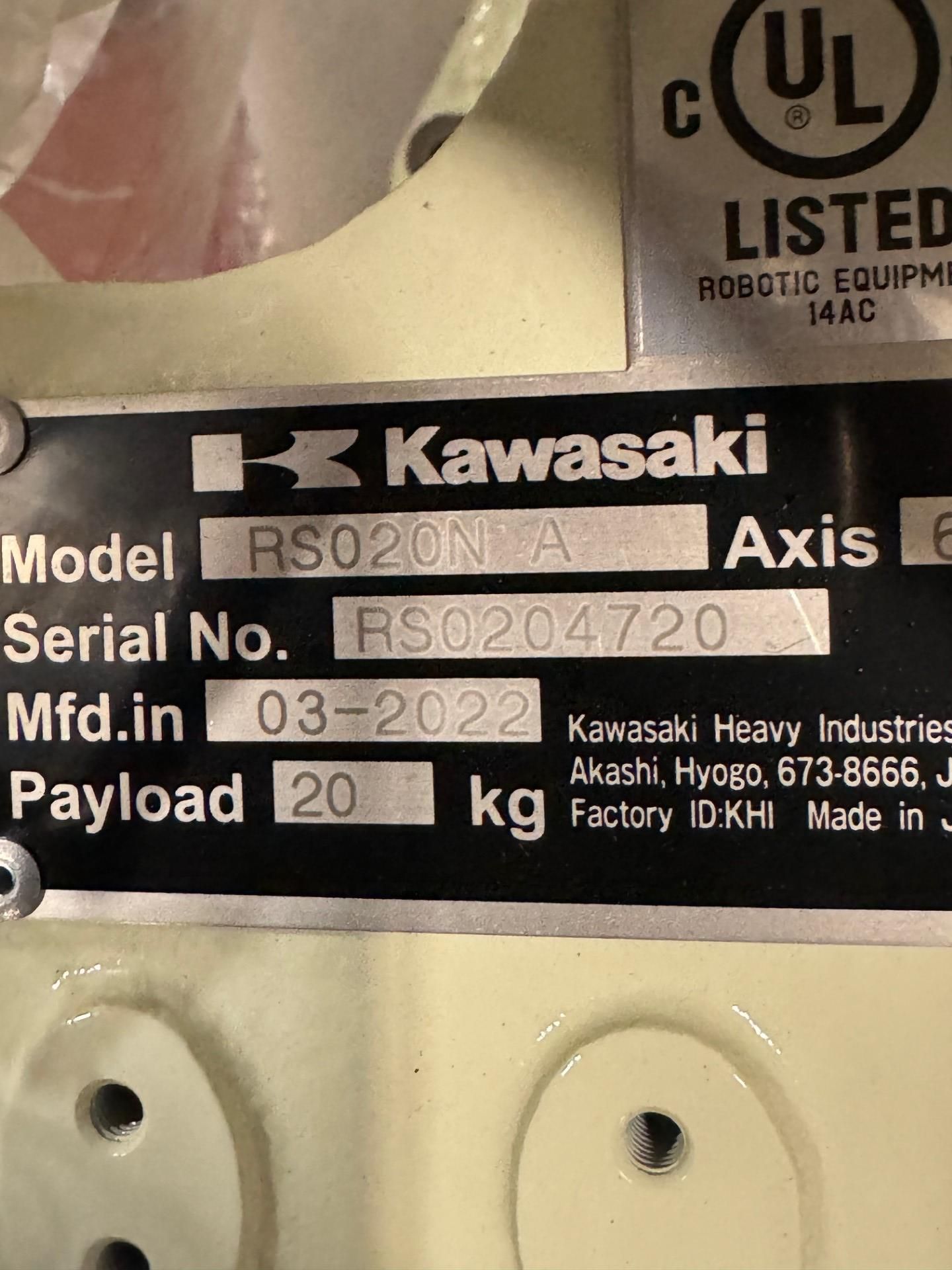 NEW KAWASAKI ROBOT MODEL RS020N, SN 4720, 20KG X 1725MM REACH WITH EO1 CONTROLS, CABLES & TEACH. - Image 7 of 7