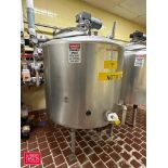 Crepaco 500 Gallon Jacketed Dome-Top S/S Processor with Vertical Agitation, Valve and Gauges