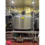 Walker 1,300 Gallon Jacketed Dome-Top, Cone-Bottom S/S Processor, Model: PZ-CB-SP, S/N: SPG-41141