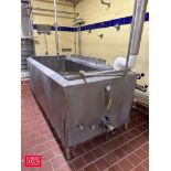 S/S COP Trough: 100" x 40" x 2' with Steam Spargers, (2) Side Parts Trough Baskets, Assorted S/S
