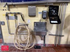 Koch S/S Hand Sink with Knee Controls, Paper Towel and Soap Dispensers and Hose Station