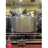 Walker 1,300 Gallon Jacketed Dome-Top, Cone-Bottom S/S Processor, Model: PZ-CB-SP, S/N: SPG-13578-2