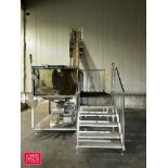 S/S Hopper with Elevator: 66" x 54" x 34" and Platform with Stairs and Handrail: 80” x 43"