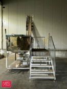 S/S Hopper with Elevator: 66" x 54" x 34" and Platform with Stairs and Handrail: 80” x 43"