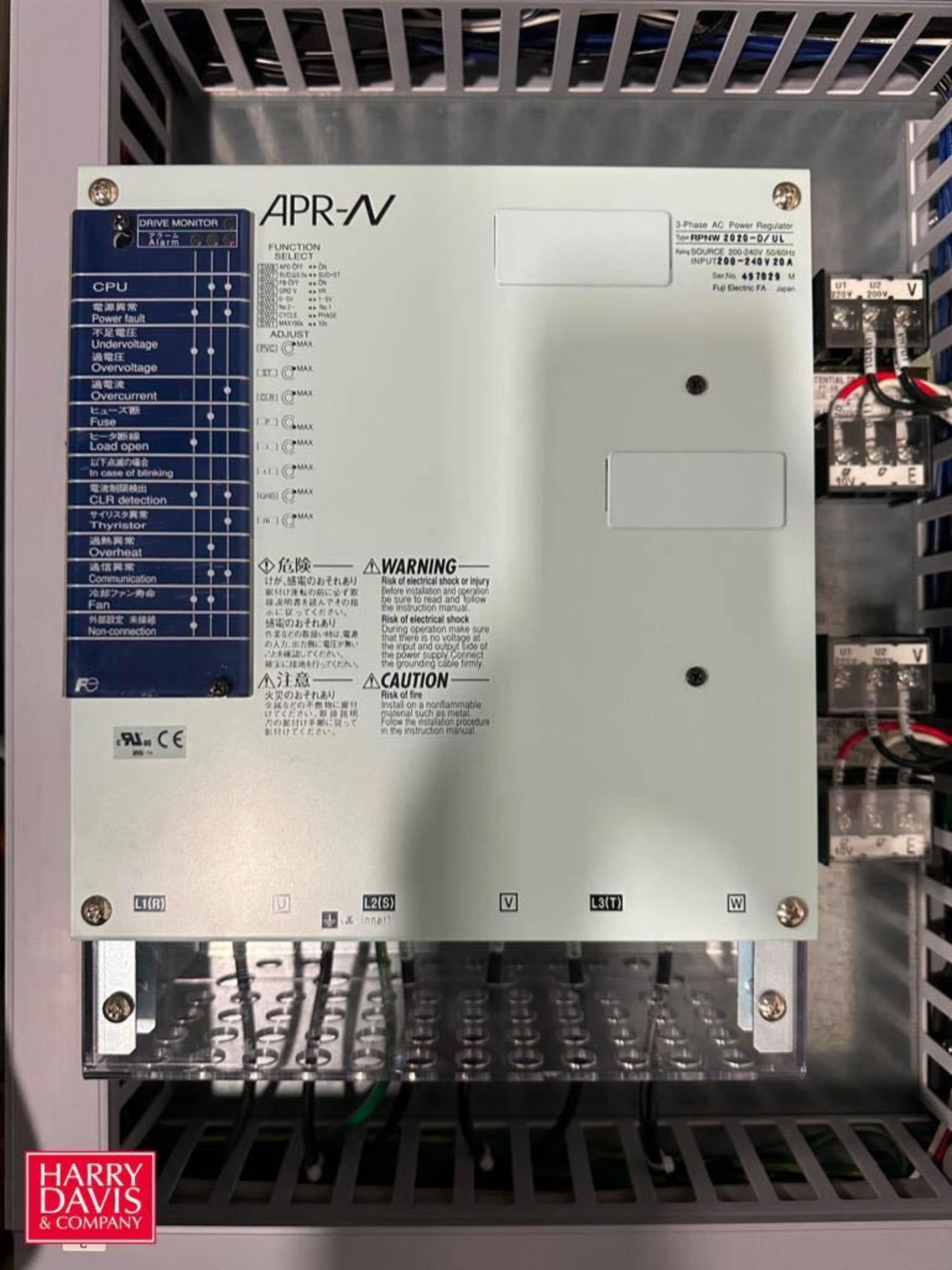 AC Power 3-Phase Regulator, Model: APR-N and S/S Enclosure - Rigging Fee: $250 - Image 2 of 3