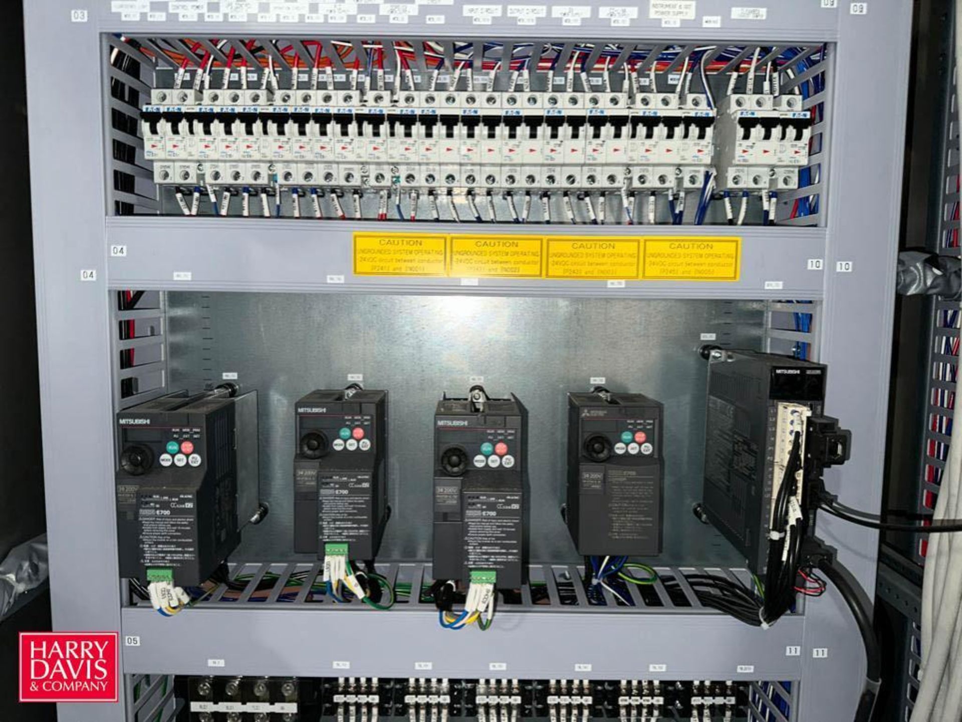 Mitsubishi Touch Screen HMI, Model: GOT 1000, (4) E700 Variable-Frequency Drives, Contactors, UPS - Image 4 of 6