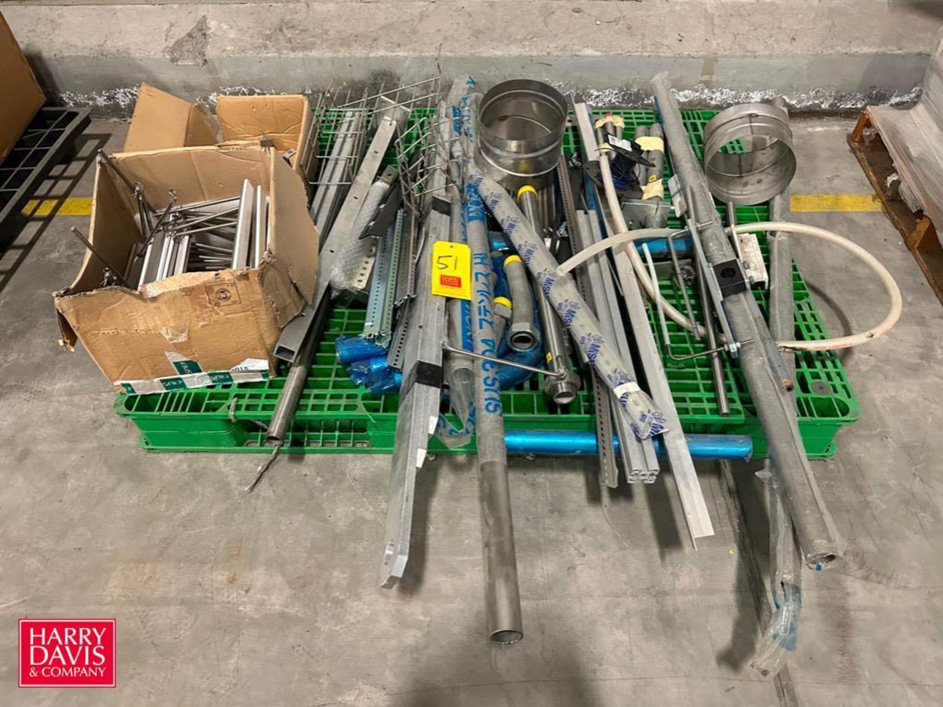 Assorted S/S and other Piping, Elbows, Stands and Spacers - Rigging Fee: $250