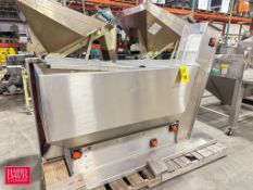 Ronchi S/S Dump Hopper with Inclined Conveyor, S/N: 3128: 91" Length x 30" Width - Rigging Fee: $200