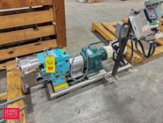 Waukesha Cherry-Burrell Positive Displacement Pump with 2 HP Motor, Gear Reducing Drive