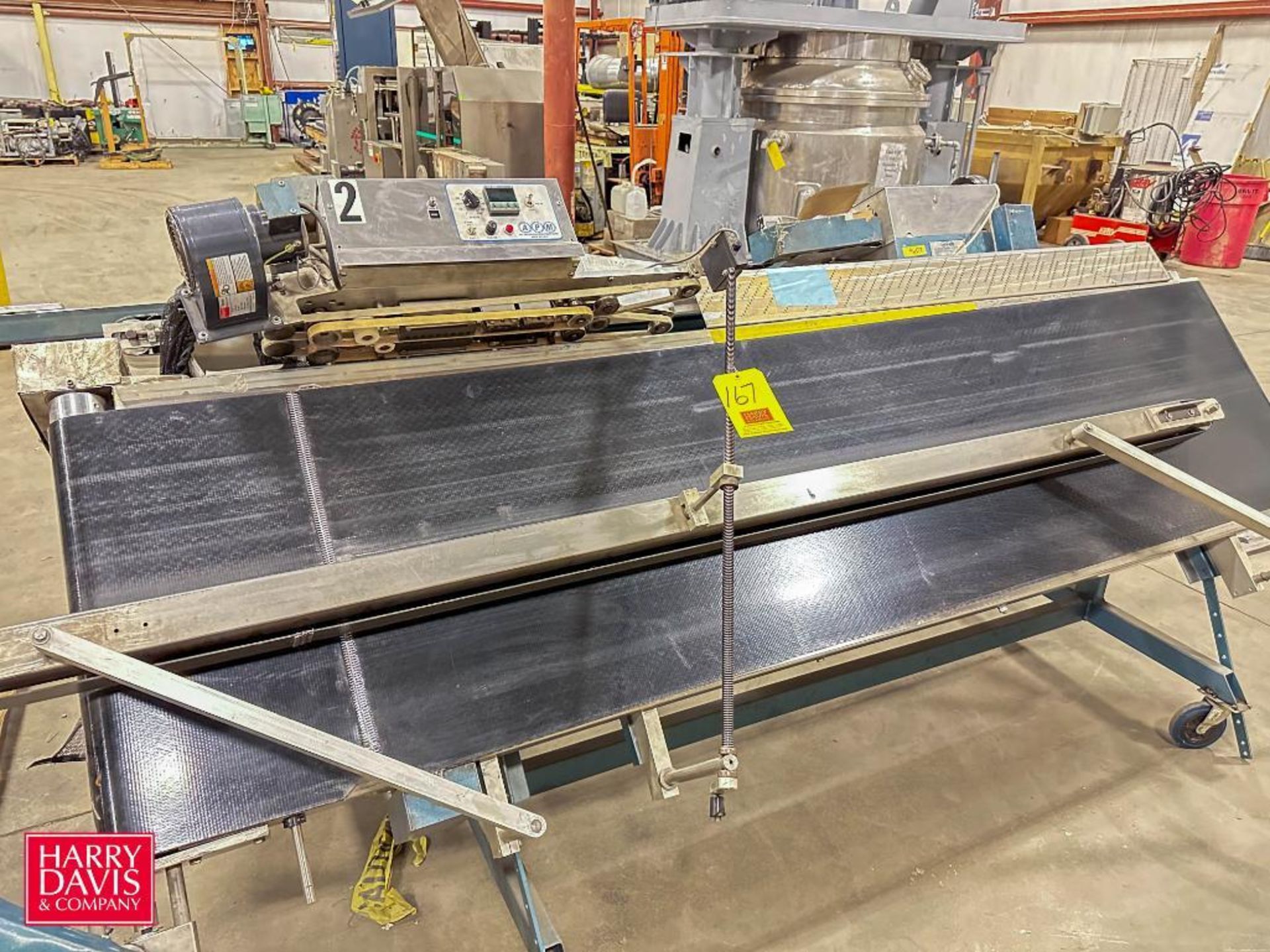 Portable Power Belt Conveyor: 124" Length x 31" Width with APM Belt Sealer - Rigging Fee: $100 - Image 2 of 2