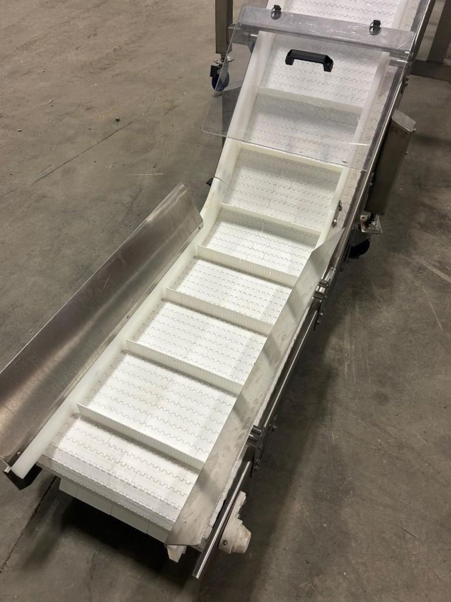 Cleated Incline 14" Conveyor: 17" Lift, 24' Reach on S/S Frame - Rigging Fee: $300 - Image 3 of 3