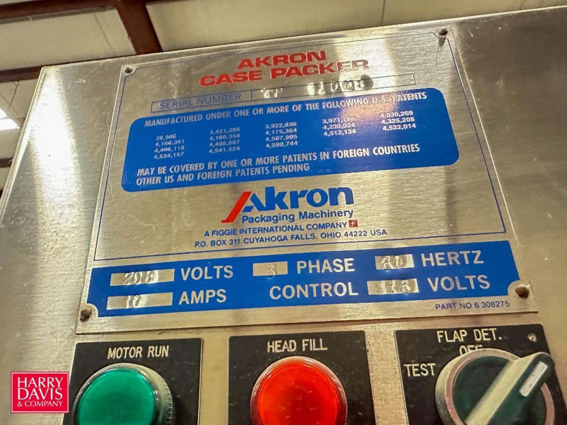 Akron Pilot S/S Case Packer, S/N: TP11008 - Rigging Fee: $400 - Image 2 of 2