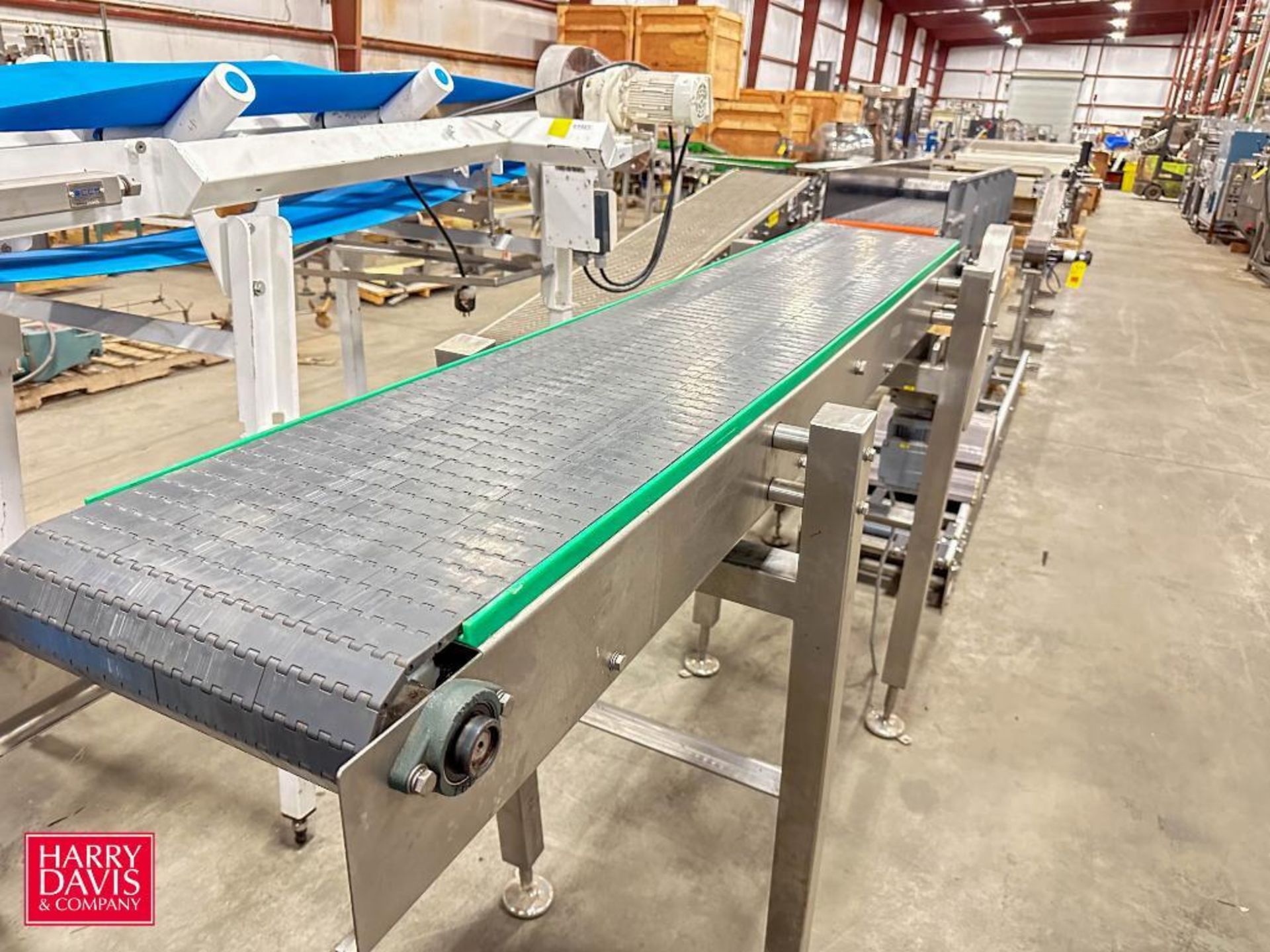 S/S Frame Product Conveyor: 84" Length x 14" Width with Drive - Rigging Fee: $100