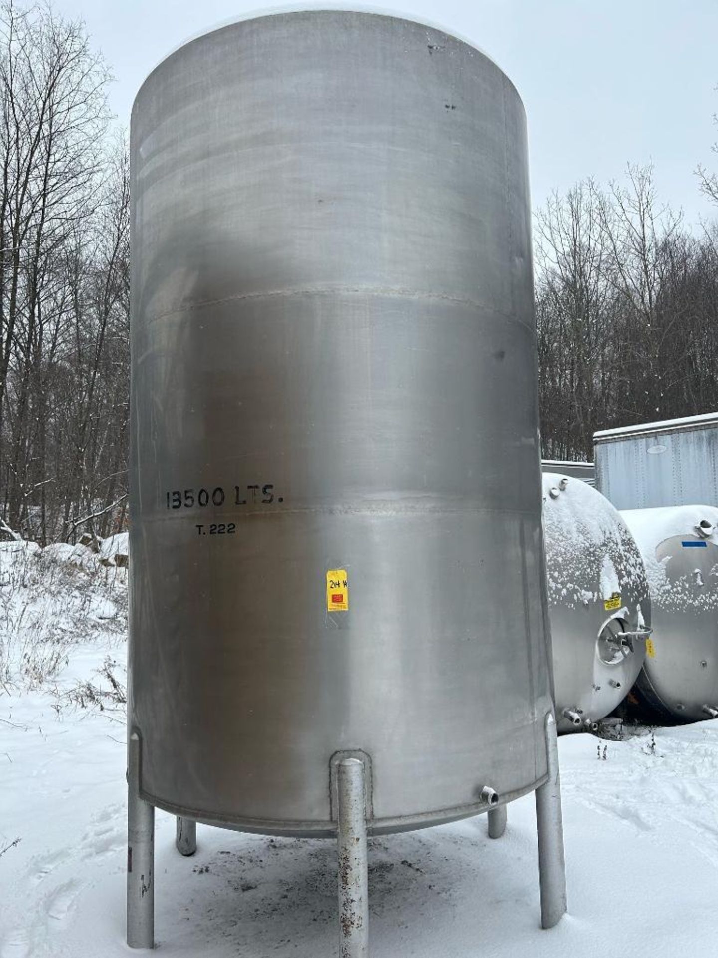 3,500 Gallon S/S Vertical Tank: 14’ Height - Rigging Fee: $500 - Image 2 of 4