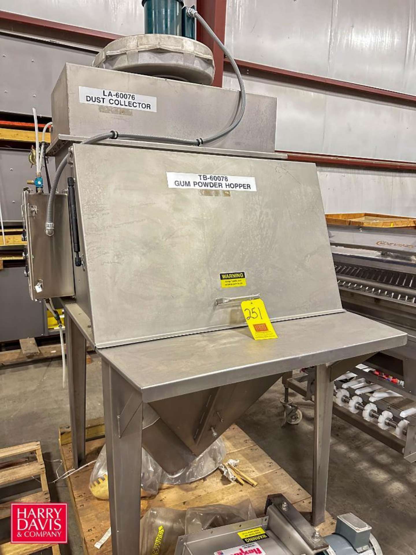 Powder Dump Flexicon S/S Powder Dump Hopper with Dust Collection - Rigging Fee: $150