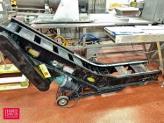 Hytrol Steel Frame Portable Power Inclined Belt Conveyor, 88” x 15.25" (Location: Lakewood, NJ)