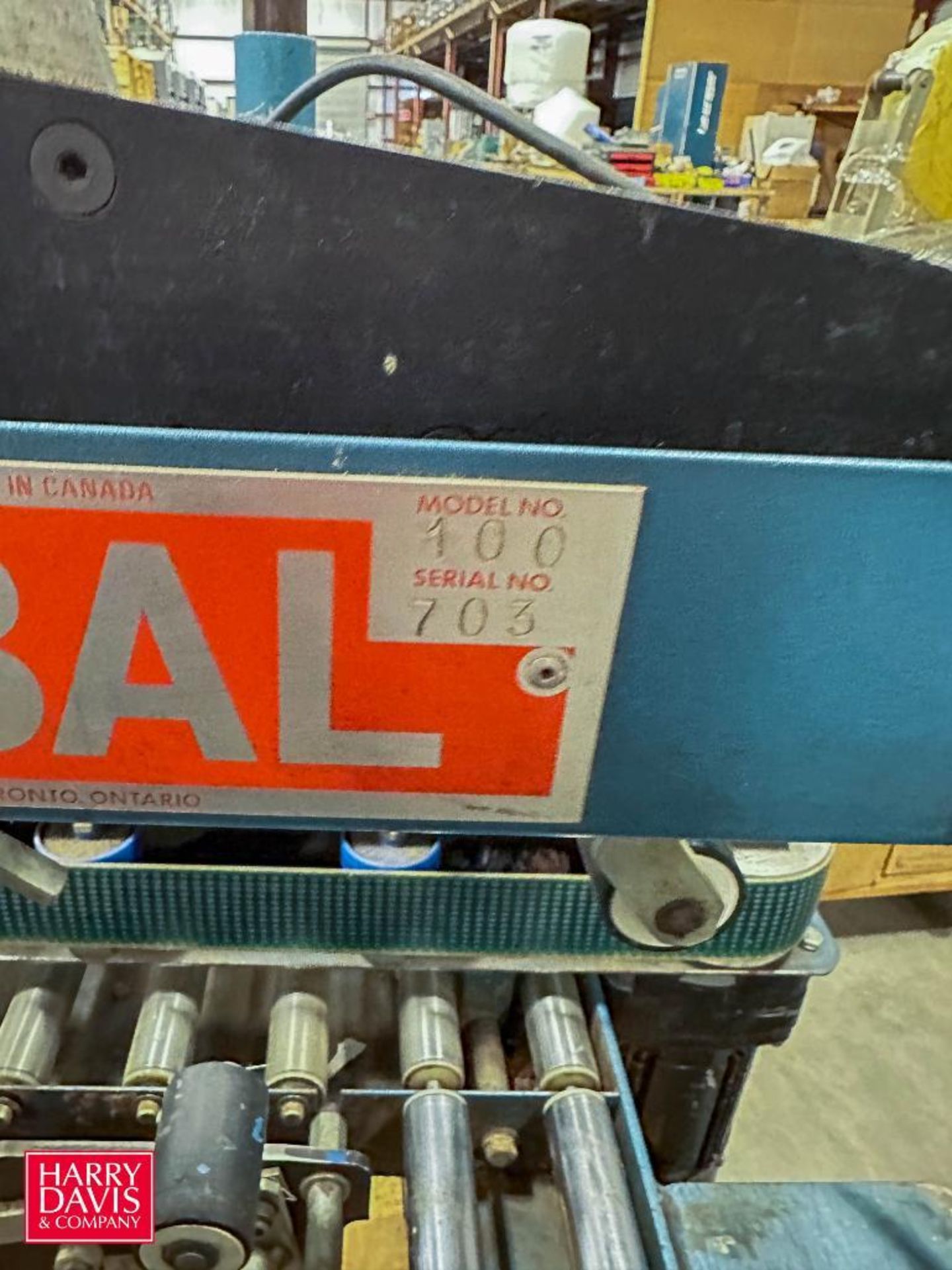 ABAL Top and Bottom Case Sealer, Model: 100, S/N: 703 - Rigging Fee: $100 - Bild 2 aus 2