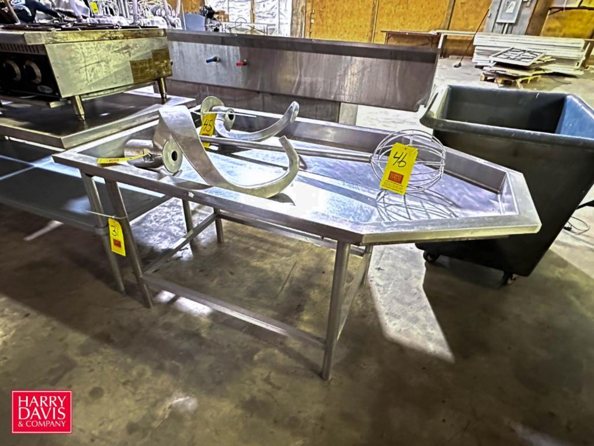 S/S Preparation Table: 34” x 60” - Rigging Fee: $150