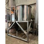 Walker 550 Gallon Jacketed S/S Tank, Model: HOLD, S/N: NL9012 with Platform and Handrail
