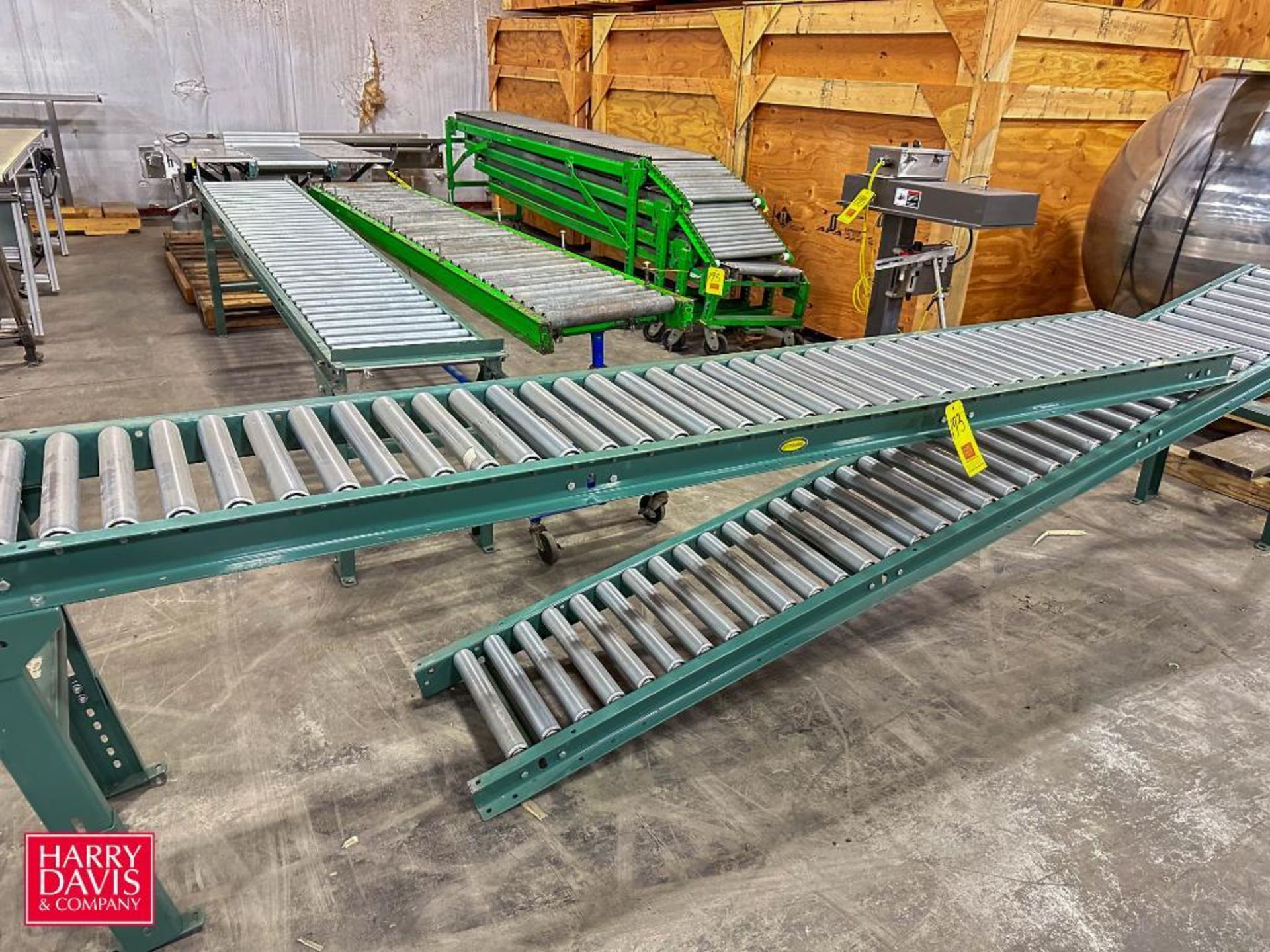 (2) Section: Hytrol Roller Conveyor: 20' Length x 18" Width - Rigging Fee: $100