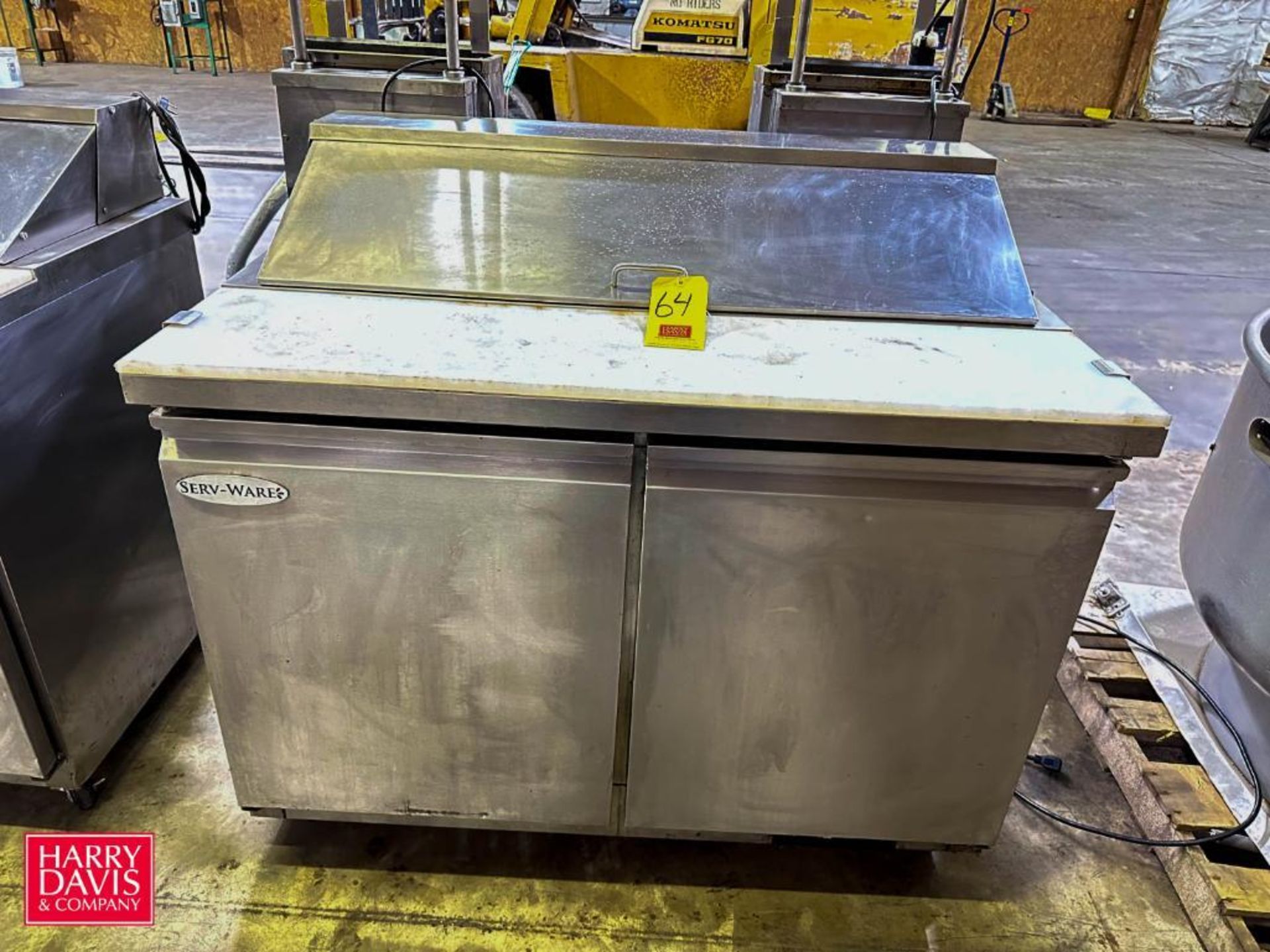 SERV-WARE S/S Portable Commercial Refrigerated Prep Table, Model: SP48-12, S/N: 5039851
