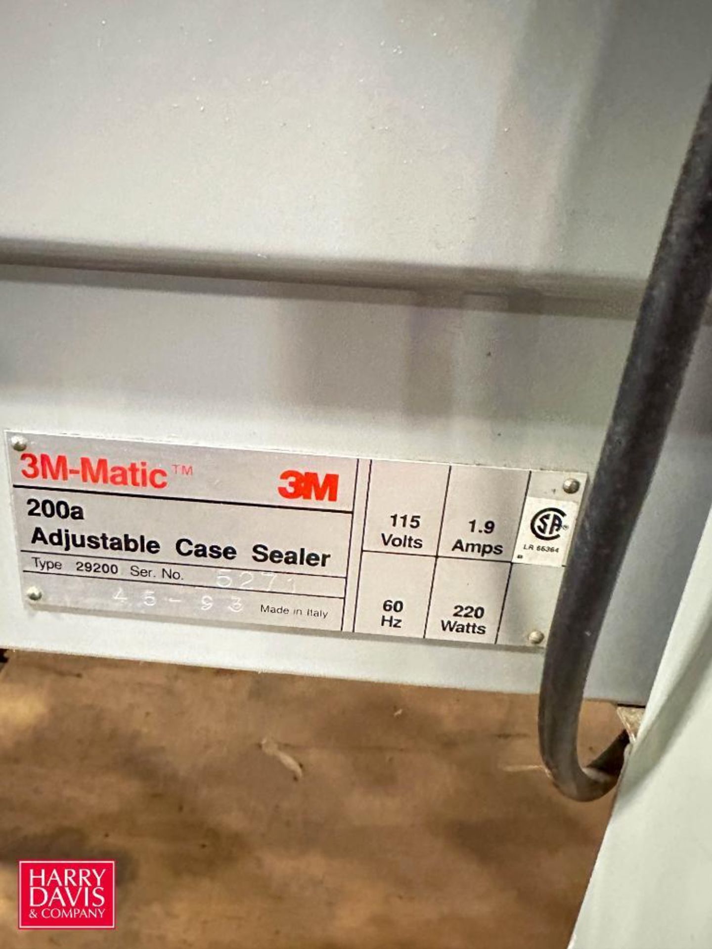 3M-Matic Top and Bottom Case Sealer, Model: 29200, S/N: 5271 - Rigging Fee: $100 - Bild 2 aus 2